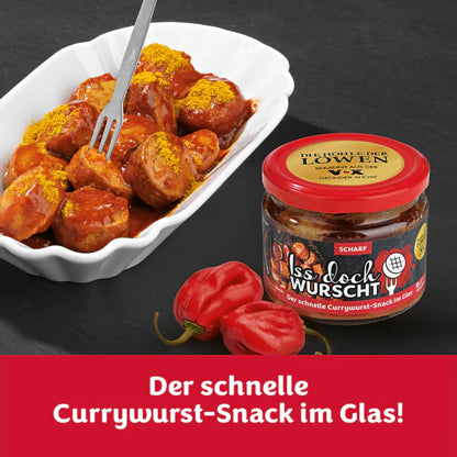 Iss doch Wurscht - Currywurst Scharf - im Glas 250g - 6er Set