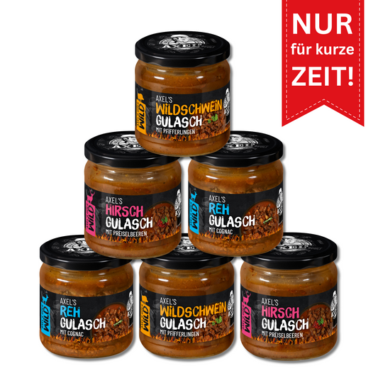 AXEL's goes Wild - AXEL's Wild-Gulasch Probierset im Glas 300 g  - 6er Set