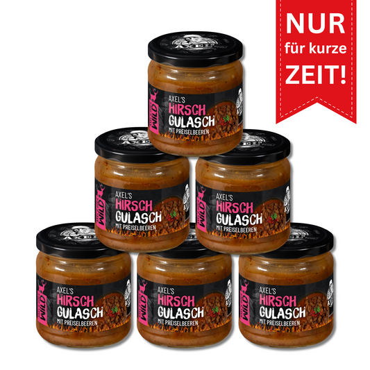 AXEL's goes Wild - Hirsch-Gulasch im Glas 300 g  - 6er Set
