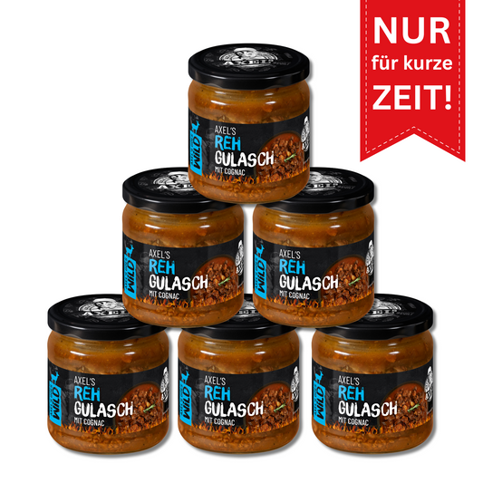 AXEL's goes Wild - Reh-Gulasch im Glas 300 g - 6er Set