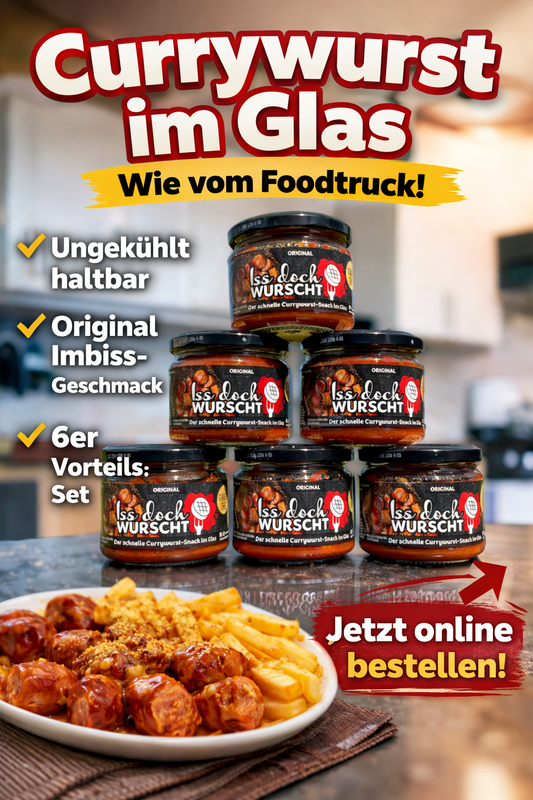 Iss doch Wurscht - Currywurst Original - im Glas 250g - 6er Set