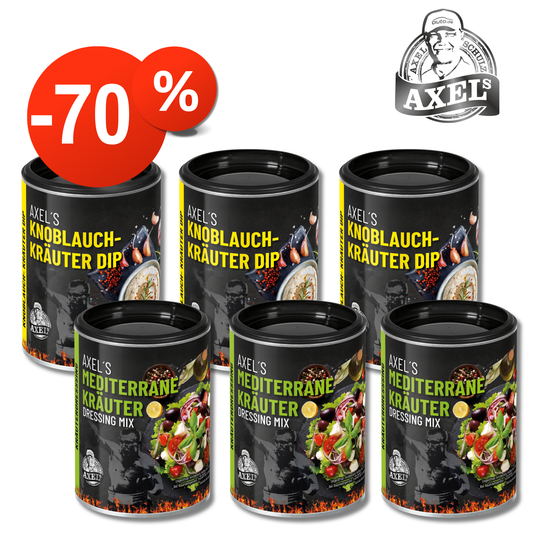 AXELs Dip & Salat Probierset - 2 versch. Sorten - 6 er Set