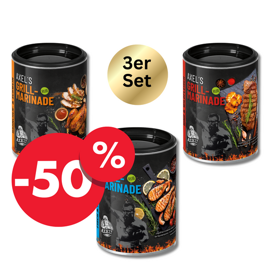 AXELs Grillmarinaden Probierset - 3 versch. Sorten - 3 er Set