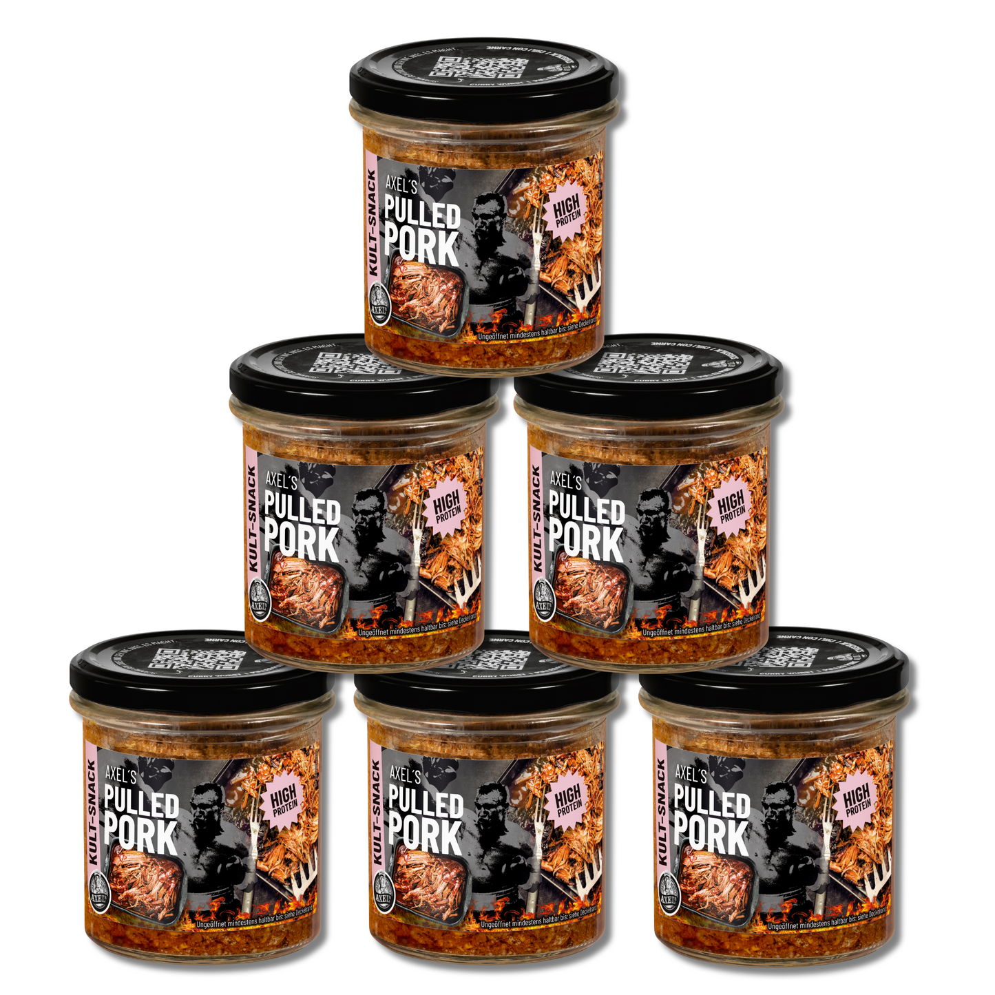 AXEL's Pulled Pork High Protein im Glas 250g - 6er Set (L10E)