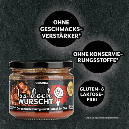 Iss doch Wurscht - Currywurst Original - im Glas 250g - 6er Set