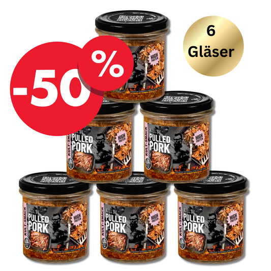 AXEL's Pulled Pork High Protein im Glas 250g - 6er Set (L10E)