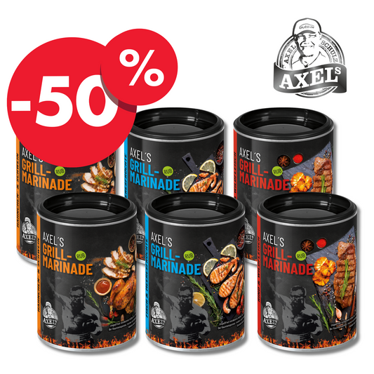 AXELs Grillmarinaden Probierset - 3 versch. Sorten - 6 er Set