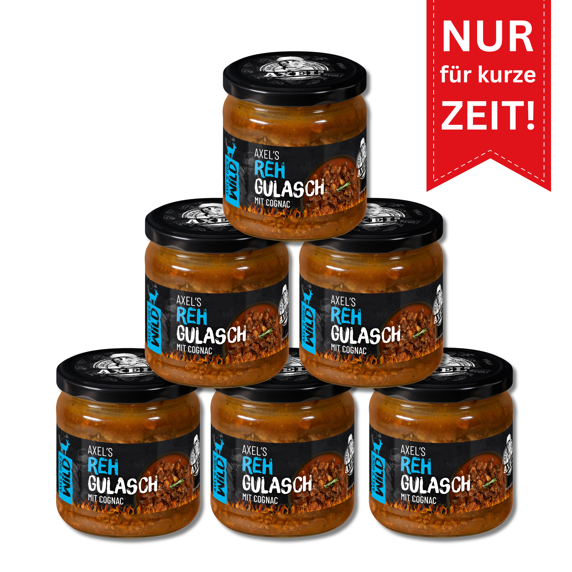 AXEL's goes Wild - Reh-Gulasch im Glas 300 g - 6er Set