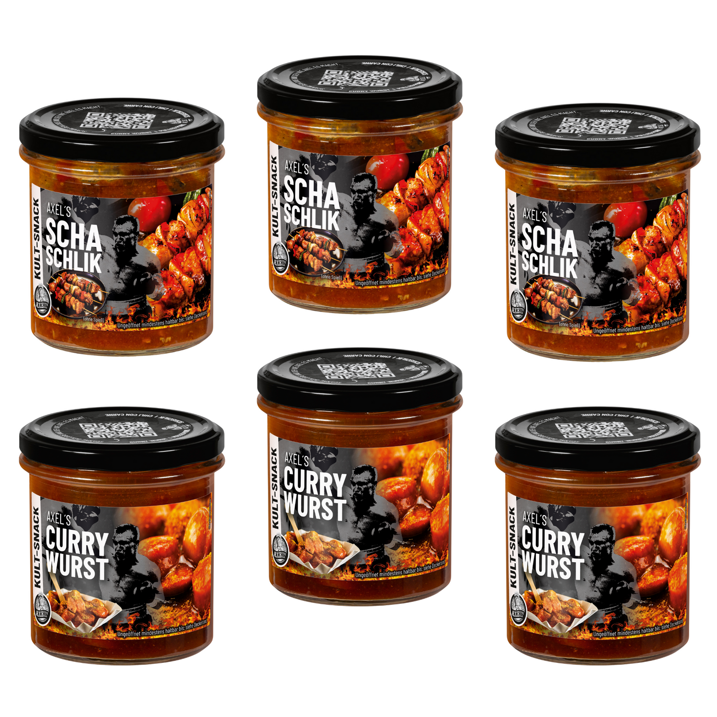 AXEL's Kult Snacks -  Try Me Set, 3 x Currywurst & 3x Schaschlik (A1404519)