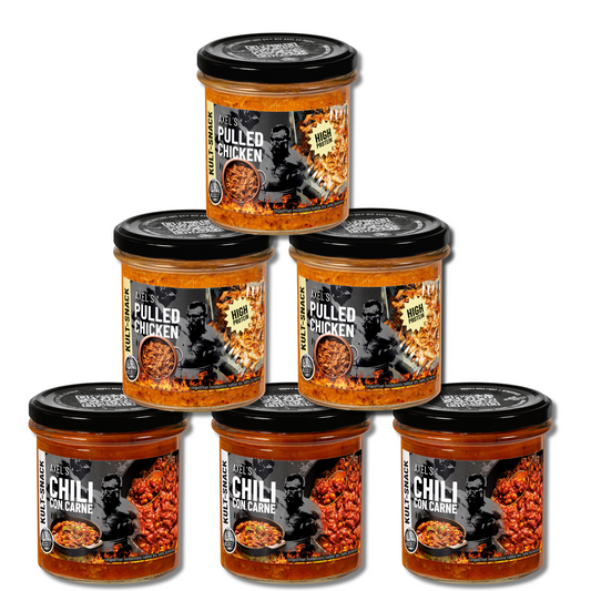 AXEL's Kult Snacks -  MittagsSnack Set - 3 Chili,3 Pulled Chicken