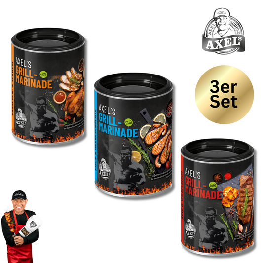 AXELs Grillmarinaden Probierset - 3 versch. Sorten - 3 er Set