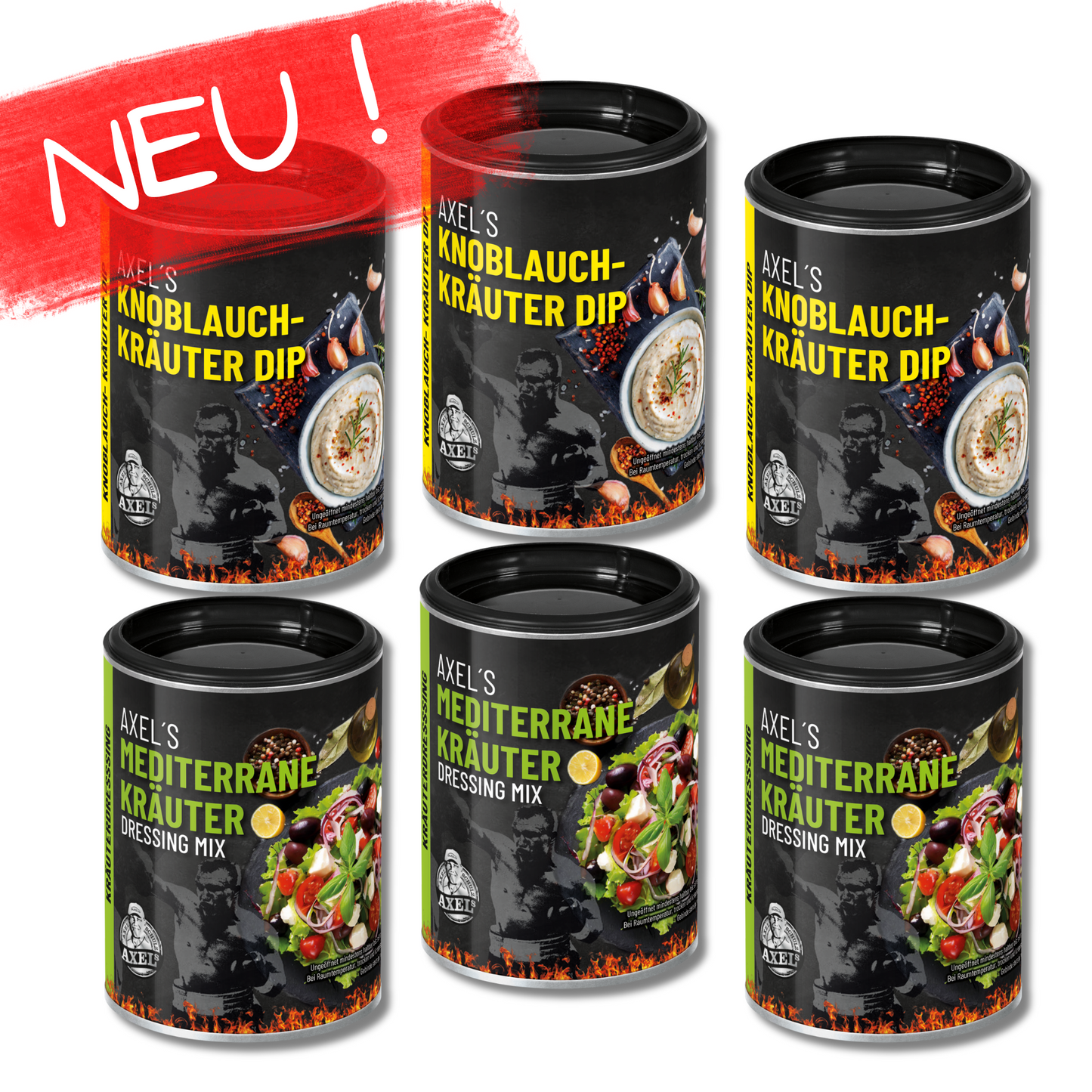 AXELs Dip & Salat Probierset - 2 versch. Sorten - 6 er Set