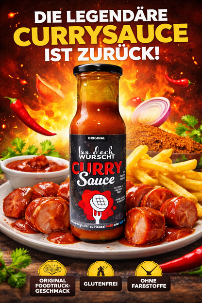 Iss doch Wurscht Currysauce Original – die legendäre Currywurst Sauce aus dem Foodtruck (3er-Set)