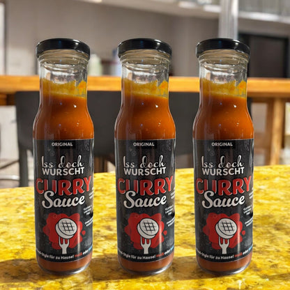Iss doch Wurscht Currysauce Original – die legendäre Currywurst Sauce aus dem Foodtruck (3er-Set)