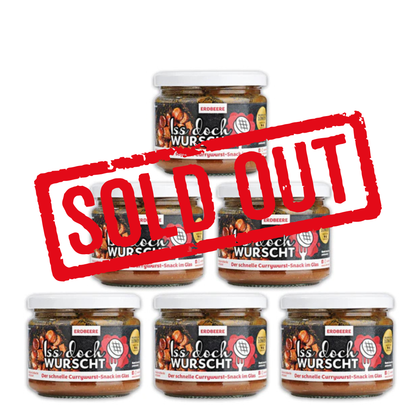 Iss doch Wurscht - Currywurst-Snack-Erdbeere - im Glas 250g - 6er Set