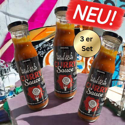 Iss doch Wurscht Currysauce Original – die legendäre Currywurst Sauce aus dem Foodtruck (3er-Set)