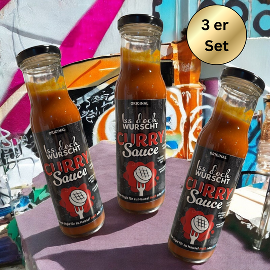 Iss doch Wurscht Currysauce Original – die legendäre Currywurst Sauce aus dem Foodtruck (3er-Set)