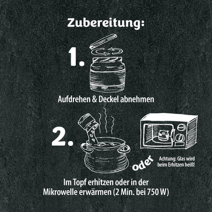 Iss doch Wurscht - Currywurst Scharf - im Glas 250g - 6er Set