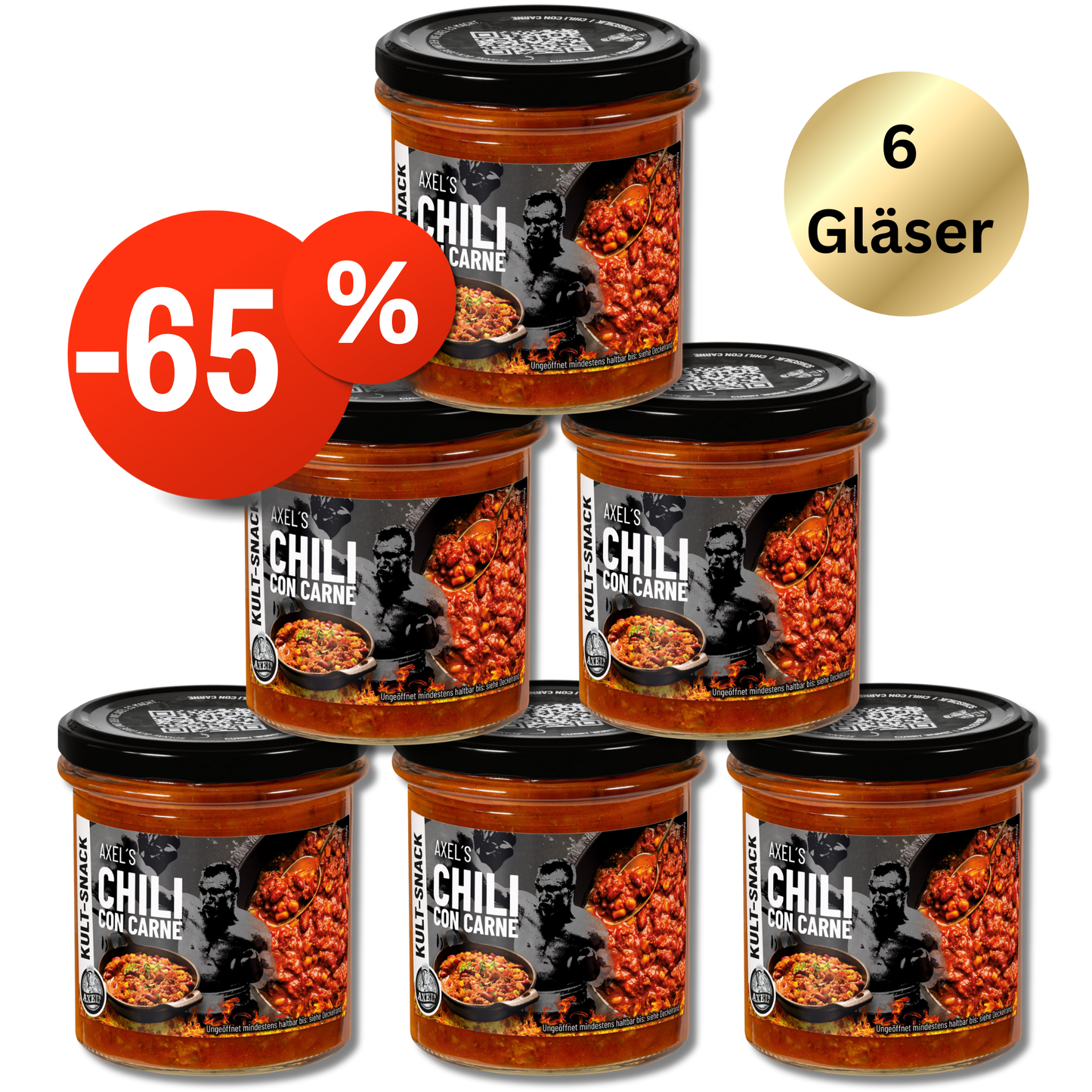AXEL's Chili con Carne im Glas 250g - 6er Set - L04E