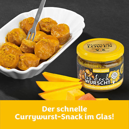 Iss doch Wurscht - Currywurst-Snack-Kürbis Mango - im Glas 250g - 6er Set