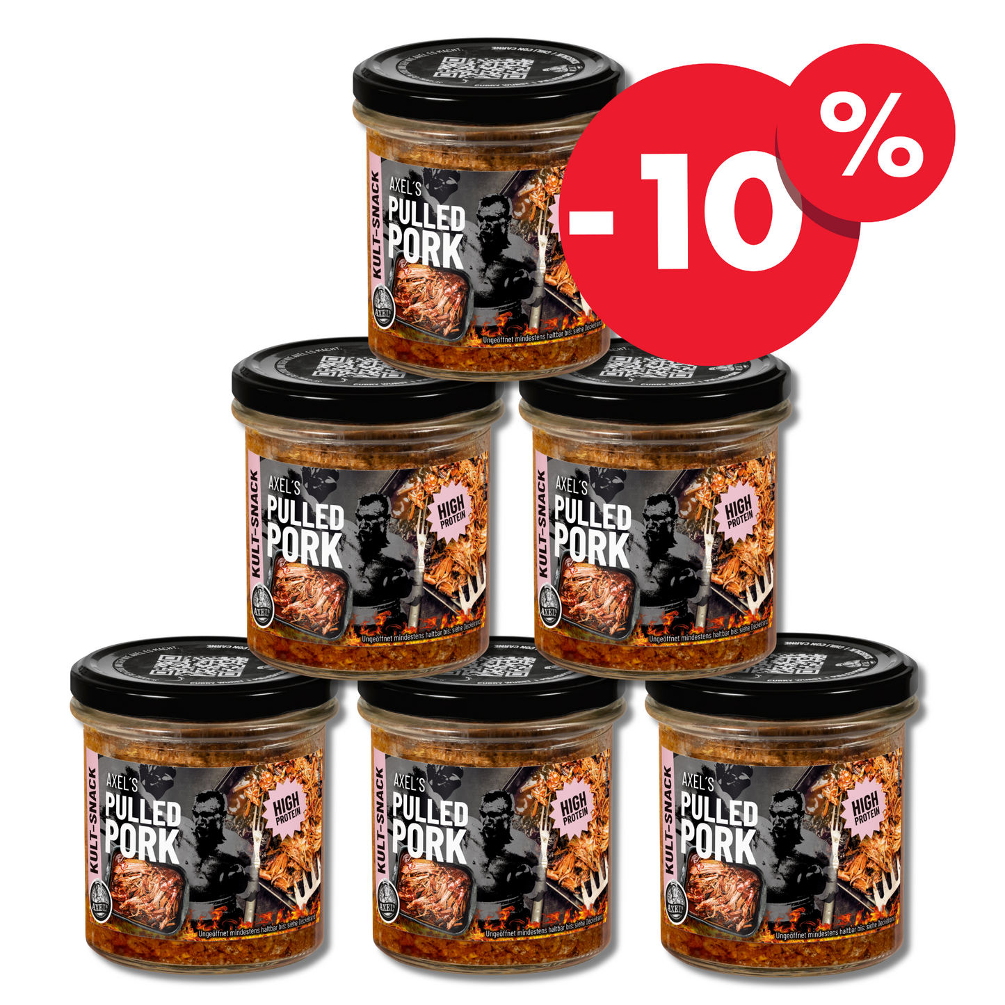 AXEL's Pulled Pork High Protein im Glas 250g - 6er Set (L079)